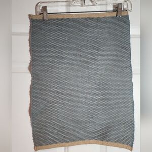 Crate And Barrel Blue And Tan Cotton Set Of 4 Placemats